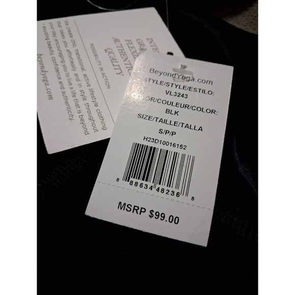 NEW! Beyond Yoga Women's Black Velvet High Waist Leggings Size S $99 - Picture 9 of 11